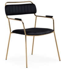 Woodville Кресло "Aspen" черный | золотой | Ширина - 60; Глубина - 65; Высота - 86 см