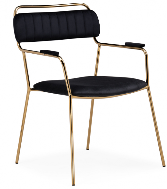 Woodville Кресло "Aspen" черный | золотой | Ширина - 60; Глубина - 65; Высота - 86 см