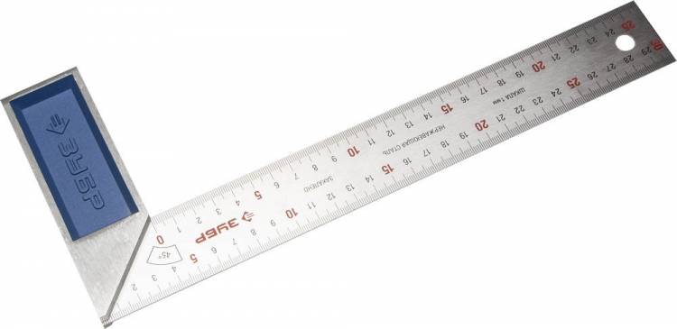 Зубр 34393-30 Угольник "Эксперт" столярный, гравированная шкала, 300мм