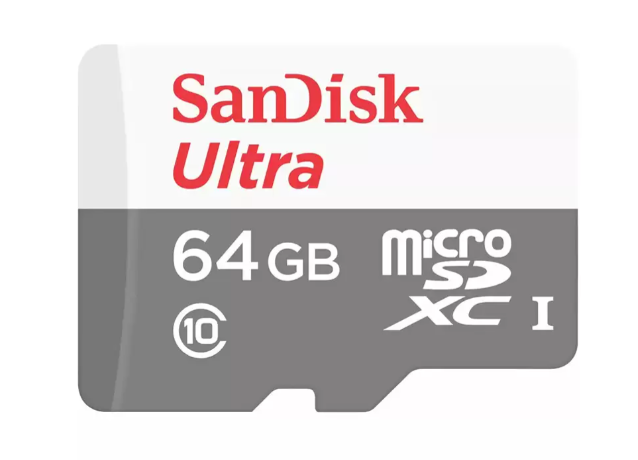Карта памяти SANDISK MICRO SDXC 64GB UHS-I SDSQUNR-064G-GN3MN / Class 10, запись - 100 Мбайт/сек, чтение - 100 Мбайт/сек, Global