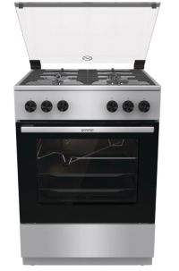 Газовая плита Gorenje GGI6A21XH ,конфорок - 4 шт, духовка - 60 л, электроподжиг, гриль, стальные решетки, 60 см x 85 см x 60 см/ Global