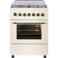 Плита комбинированная NordFrost GE 6064 YR | Конфорок - 4 шт | Духовка - 63 л | Покрытие - эмалированная сталь | Размер 88.5х60х60 | Global