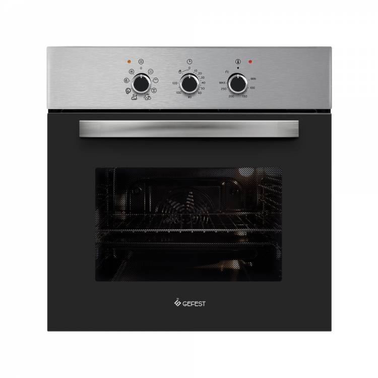 Электрический духовой шкаф Gefest ЭДВ ДА 602-01 Н1 серебристый / 55 л, независимый, до 250 °C, гриль, конвекция, класс - A Global