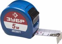 Зубр ЭКСПЕРТ 34058-05-25 Alu+ 5м / 25мм ударопрочная профессиональная рулетка в металлическом корпусе