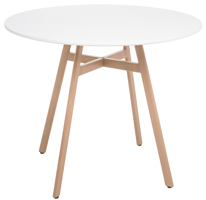 Woodville Стол "Skandi 80" белый | Ширина - 80; Высота - 73; Длина - 80 см