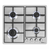 Газовая варочная поверхность HOMSair HGS643S / конфорок - 4 шт, решетки - эмалированная сталь, панель - нержавеющая сталь, электроподжиг, серебристый Global