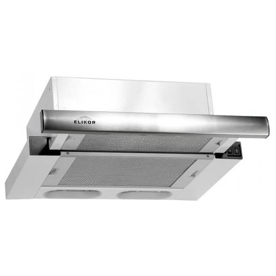 Вытяжка телескопическая Elikor Интегра 60Н-400-В2Л серебристый / нержавеющая сталь, 400 м?/ч, 130 Вт, режимы - отвод, циркуляция, ширина - 60 см Global