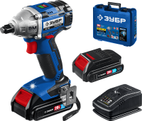 Зубр Гайковерт GB-250-22 бесщеточный 2 АКБ (2Ач), 20В в кейсе, Профессионал