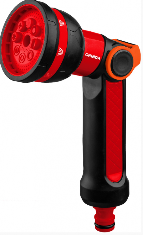 Granda N-8 поливочный пистолет с регулятором напора, 8 режимов, двухкомпонентный zb