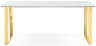 Woodville Керамический стол "Селена" 2 белый мрамор / золото | Ширина - 90; Высота - 77; Длина - 180 см