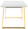 Woodville Керамический стол "Селена" 2 белый мрамор / золото | Ширина - 90; Высота - 77; Длина - 180 см
