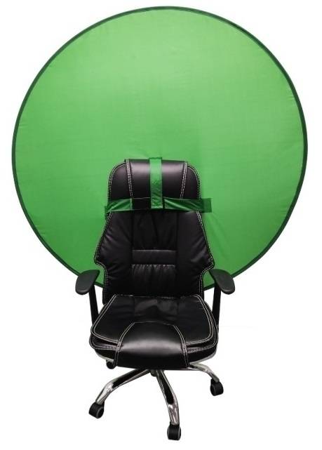 Профессиональный Хромакей FJS-WCB51 с креплением на стул для студийной съёмки. Диаметр 130 см. (зелёный)
