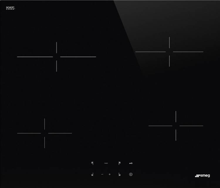 SMEG встраиваемая варочная панель | Стеклокерамическая варочная панель, 60 см, прямой край,черный цвет
