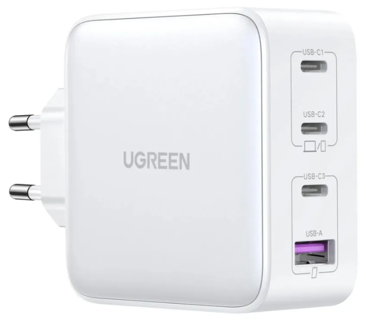 UGREEN Сетевое зарядное устройство CD226 (15337) Nexode 100W USB-A+3*USB-C GaN Tech Fast Charger EU. Цвет: белый