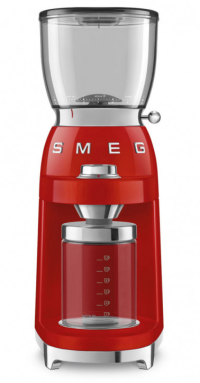 Кофемолка Smeg CGF11RDEU | Красная | Вместимость: 350 гр | Система помола: Жернова | Нержавеющая сталь |