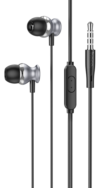 Проводные наушники HOCO M106 Fountain, Jack 3.5mm, 1.2 м, серый металлик