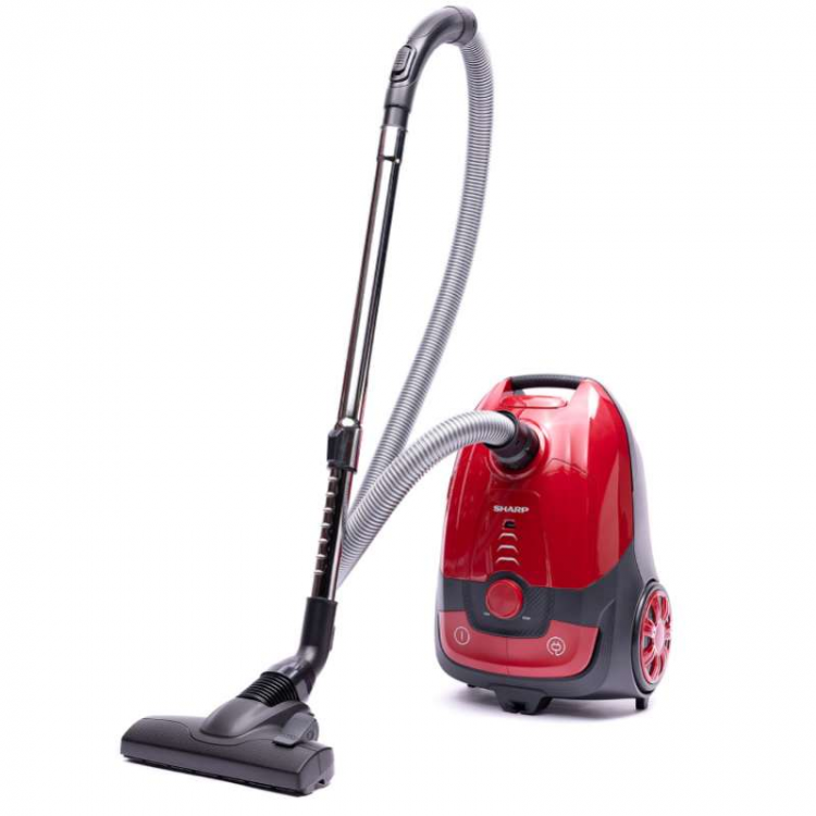 SHARP Пылесос для сухой уборки ECKB19RR | Тип пылесборника: Мешок | Мощность всасывания: 350 Вт | Объем пылесборника: 2,3 л | Цвет: Красный | Global
