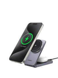 Ugreen Беспроводное зарядное устройство W706 | 2-in-1 Wireless Charger Qi2 for Iphone 15W &AirPods | Работает с любыми устройствами, поддерживающими стандарт Qi