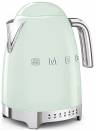 Чайник SMEG KLF04PGEU электрический, объем: 1.7 л , мощность: 2400 Вт, регулировка температуры, корпус из нержавеющей стали, пастельный зеленый, Стиль 50-х г.