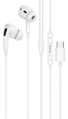 Проводные наушники HOCO M1 Pro Original, Type-C, 1.2 м, белый, контроллер с микрофоном