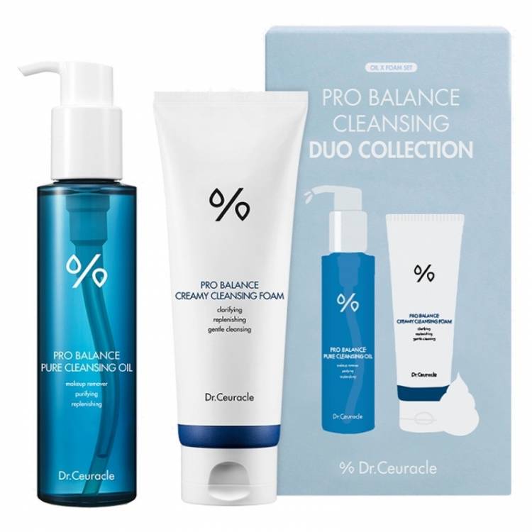 DR.CEURACLE Набор: гидрофильное масло + пенка Pro Balance Cleansing Duo Set, 155 мл /150 мл