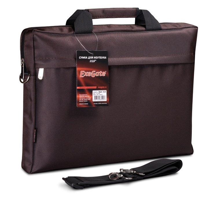 Сумка Exegate  Start  S15 Charcoal,  темно-коричневая, полиэстер, для ноутбуков до 15.6" 212308