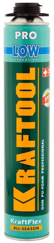 Kraftool 41181_z01 Low Expansion Пена монтажная Пистолетная, всесезонная, 800мл, SVS