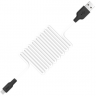 USB кабель HOCO X21 Silicone MicroUSB, 1м, силикон (белый/черный)