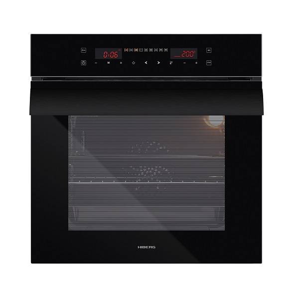 Встраиваемый электрический духовой шкаф HIBERG VM 6192 B / 67 л, независимый, до 250 °C, дисплей, гриль, конвекция, вертел / Global