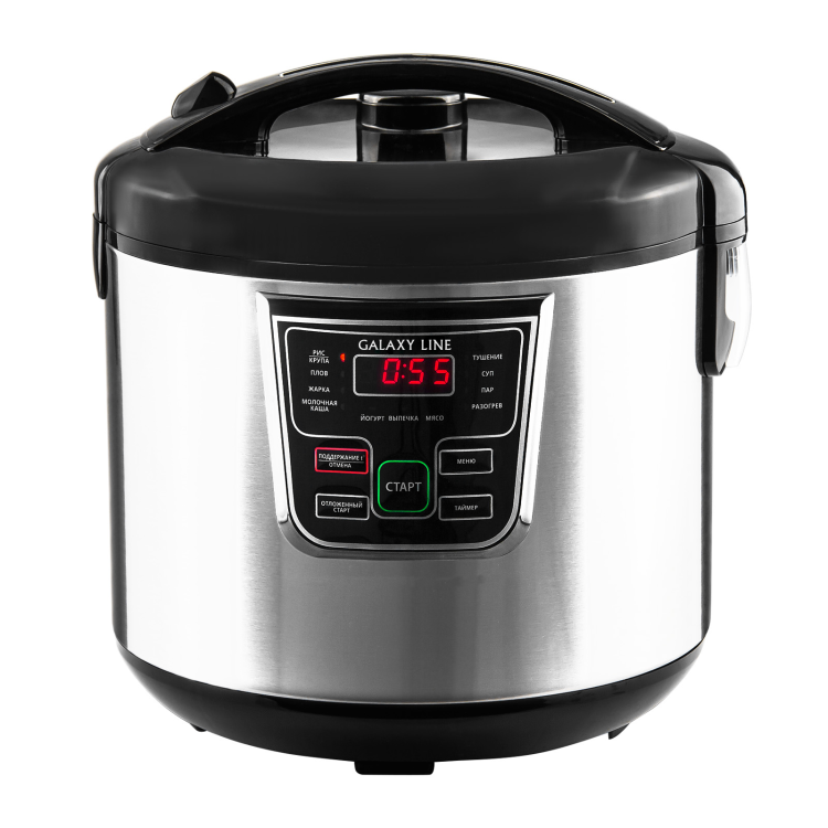 Мультиварка Galaxy LINE GL2645 | Мощность: 900 Вт | Объем: 5 л | Управление - сенсор | Программ - 11 | Поддержание температуры | Отложенный старт | Global