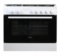 Danke Плита комбинированная D96M51W LUX | 3000 Вт | Гриль | Объем духового шкафа - 110 л | Механический таймер | Цвет: Белый | Global