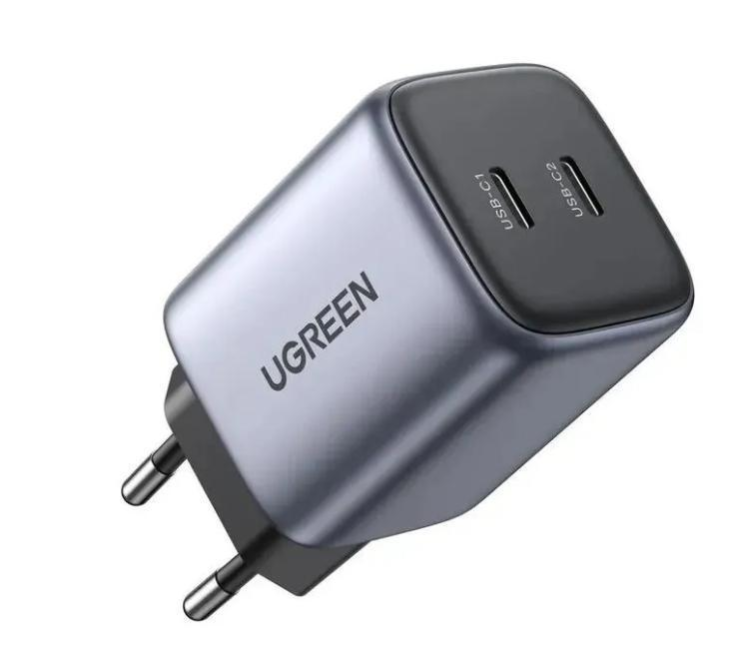 Ugreen Сетевое зарядное устройство CD294 Nexode 45W 2xUSB-C PD GaN Fast Charger Grey