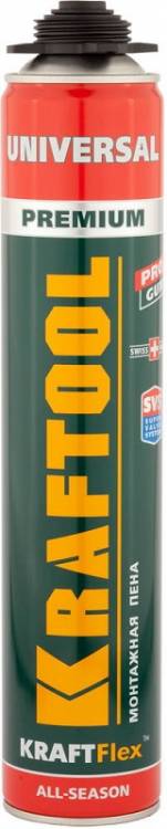 Kraftool 41182_z01 PRO Пена монтажная, Пистолетная, всесезонная, 750мл, SVS