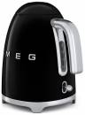 Чайник SMEG KLF03BLEU электрический\ объем: 1.7 л , мощность: 2400 Вт, корпус из нержавеющей стали, черный,Стиль 50-х г.
