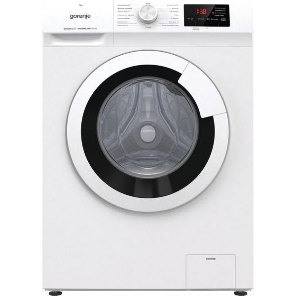 Стиральная машина Gorenje WHE72SFS | стирка - 7 кг, отжим - 1200 об/мин, программ - 15, пар, 58 дБ, 59.5 см x 85 см x 46 см | Global