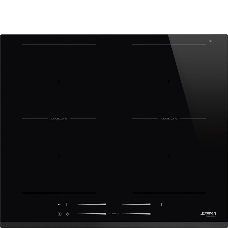 Smeg SI2M7643B Индукционная Варочная панель | Ширина: 56 см Глубина: 49 см Высота: 4.9 см | Количество зон с функцией BOOSTER: 4 | Материал поверхности: стеклокерамика Suprema | 14 уровней мощности | Каждая из четырех конфорок оснащена собственным таймеро