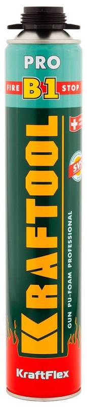 Kraftool 41186_z01 Fire Stop B1 огнестойкая Пена монтажная, Пистолетная, 750мл, SVS