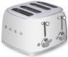 Smeg Тостер на 4 ломтика TSF03SSEU | Цвет: хром, Функции: подогрев, размораживание, багель; 6 уровней поджаривания; Съемный поддон для крошек.