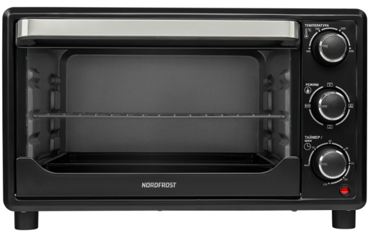 Мини-печь NordFrost RC 300 B | 30л | 1500Вт | гриль | таймер | размер: 29.2х47.5х36.5 см | черный