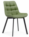 Woodville Стул на металлокаркасе "Челси" черный | зеленый велюр | Ширина - 50; Глубина - 60; Высота - 80 см