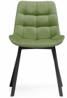 Woodville Стул на металлокаркасе "Челси" черный | зеленый велюр | Ширина - 50; Глубина - 60; Высота - 80 см