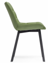 Woodville Стул на металлокаркасе "Челси" черный | зеленый велюр | Ширина - 50; Глубина - 60; Высота - 80 см
