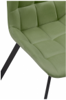 Woodville Стул на металлокаркасе "Челси" черный | зеленый велюр | Ширина - 50; Глубина - 60; Высота - 80 см