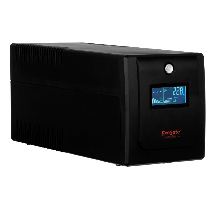 ИБП Exegate Power  Smart ULB-1000 LCD <1000VA, Black, 4 евророзетки, USB> 212519