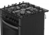 Газовая плита GEFEST 6500-03 0044 черный | конфорок - 4 шт | духовка - 52 л | электроподжиг | газ-контроль панели | гриль | чугунные решетки | 60 см x 85 см x 60 см Global