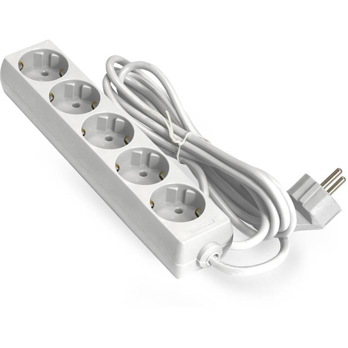 Удлинитель ExeGate ECE-5-1.8W (5 евророзетки с заземлением, 1.8м, белый) <EX285821RUS>