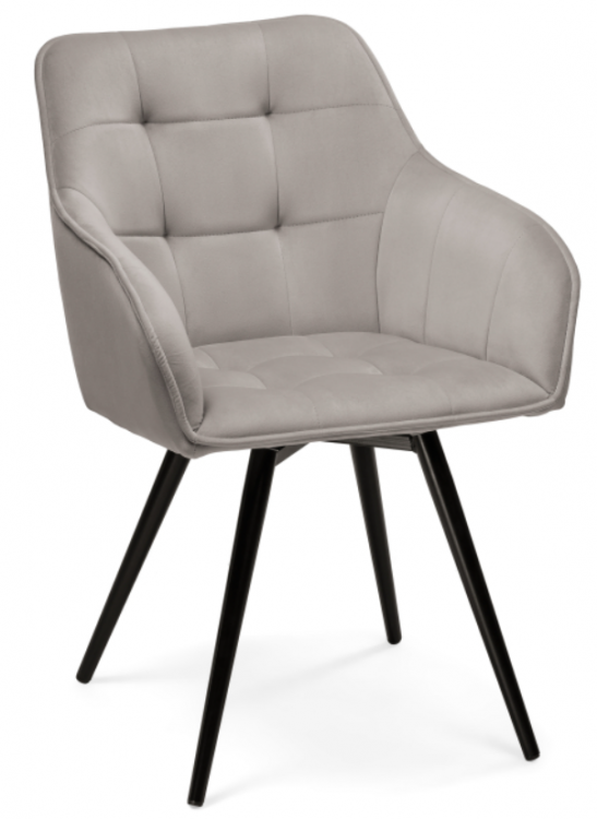 Woodville Кресло крутящееся "Идас" серый / черный глянец | Ширина - 54; Глубина - 61; Высота - 82 см