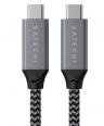 Satechi Кабель USB4 C to C | USB Type-C | 80 см | 100 Вт | Тканевая оплетка | Цвет: серый космос 