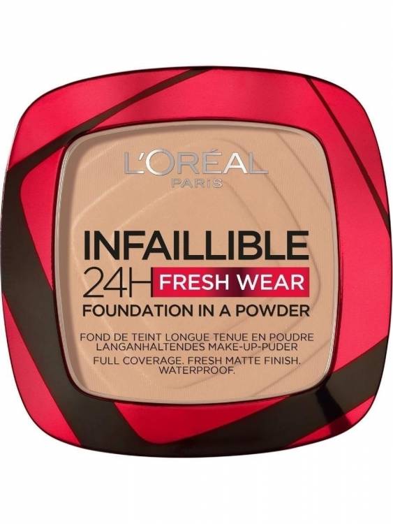 L'Oreal Paris / Пудра "INFAILLIBLE (ИНФАИБЛЬ) 24H FRESH WEAR" нового поколения, оттенок 120 Ваниль, 30 мл