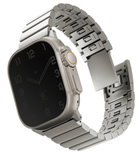 Uniq ремешок для Apple Watch 49/45/44/42 mm Strova MAG Strap Link Steel Silver